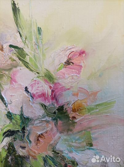 Картина маслом на холсте цветы