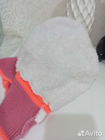 Шапка шлем для девочки 48 50