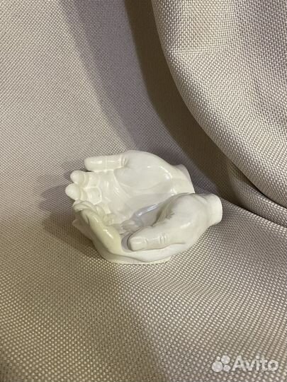 Кашпо ладони. Руки. Гипс. Конфетница. Подставка