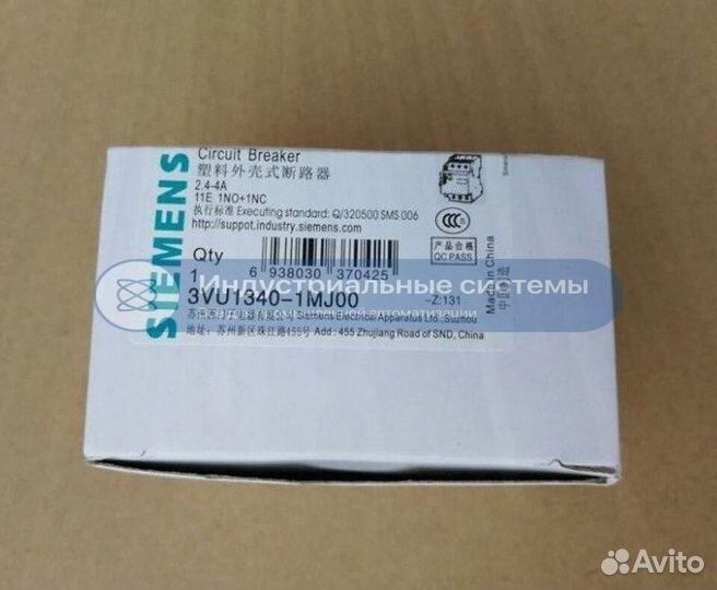 Автоматический выключатель Siemens 3VU13401MJ00