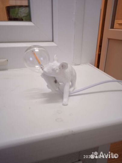 Декоративный светильник крыса с лампочкой