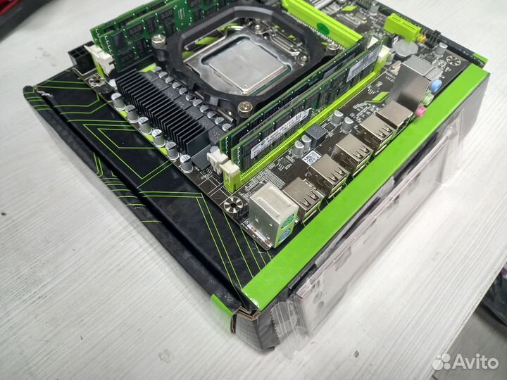 Связка 16 ядер E5-2650v2 3.40 Tb+мать X79+16Гб