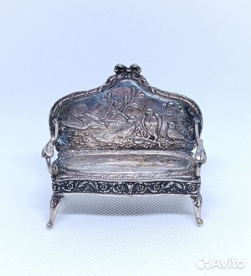 Статуэтка серебро миниатюра Диван