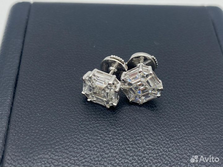 Серьги Graff сборные бриллианты 3ct