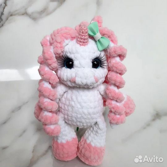 Единорожка Вязаные игрушки ручной работы