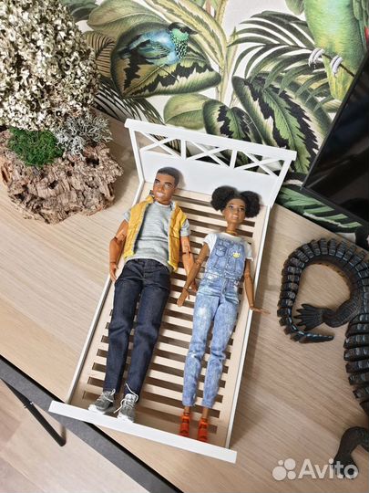 Кровать для кукол барби, кукольная мебель