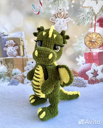 Вязаная Игрушка дракон