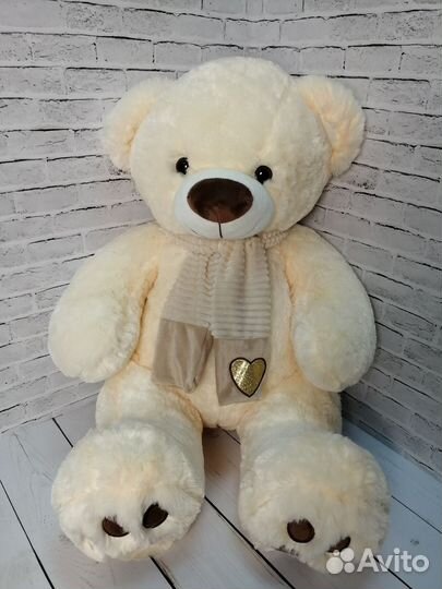 Мягкая игрушка, плюшевый медведь с шарфом, 60см