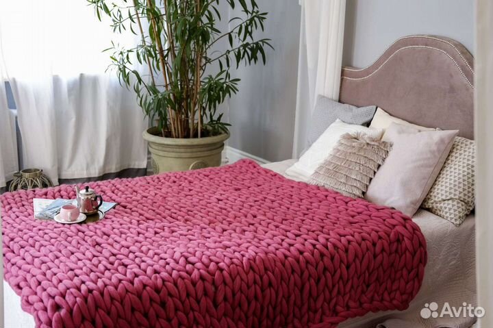 Плед крупной вязки 150/200