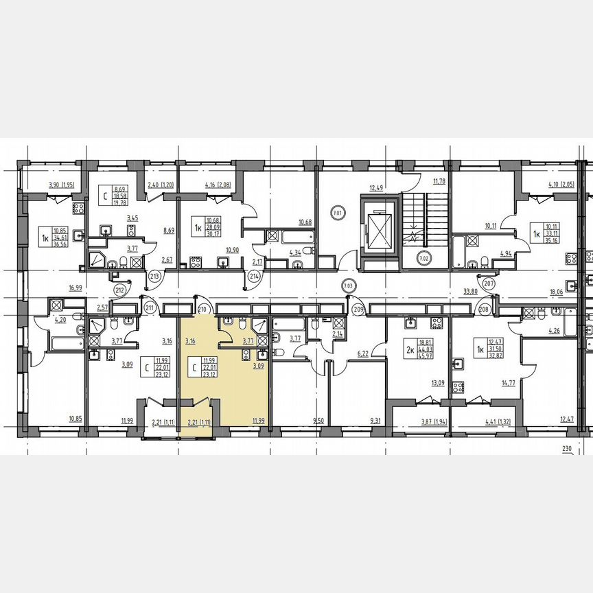 Квартира-студия, 23,1 м², 7/12 эт.