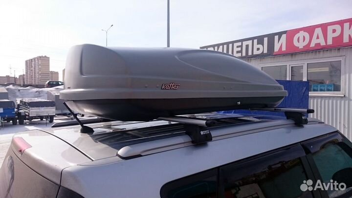 Бокс на крышу Koffer 430 литров (1780x760) серый