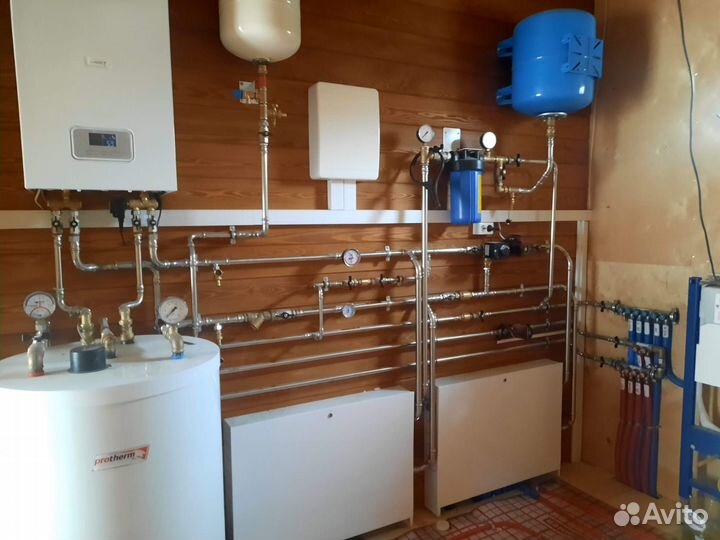 Монтаж отопление водоснабжение, котельного оборудо