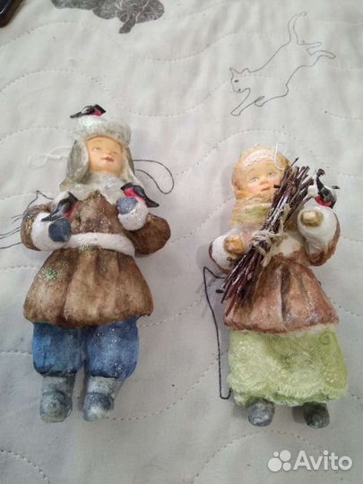 Ватные ёлочные игрушки