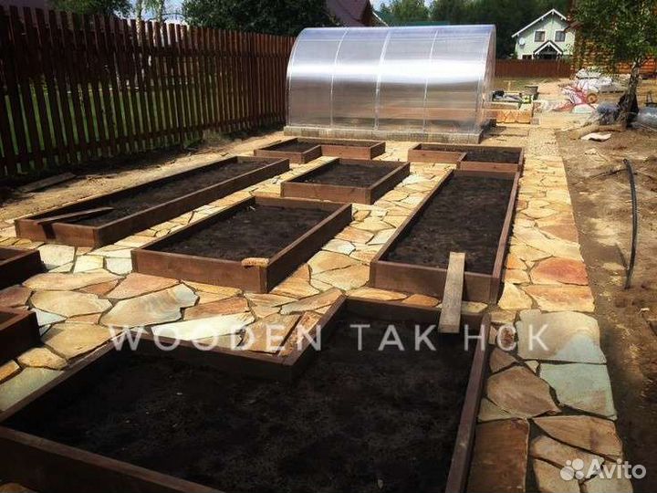 Высокие грядки ярусные деревянные тёплые