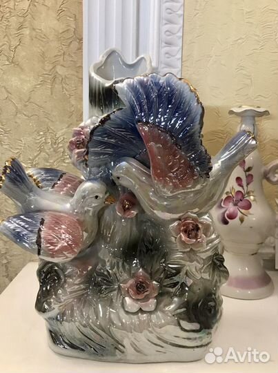 Ваза фарфоровая С птицами Европа
