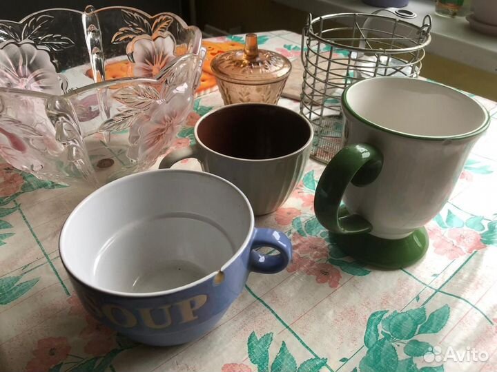 Посуда бокалы, стопки, салатник