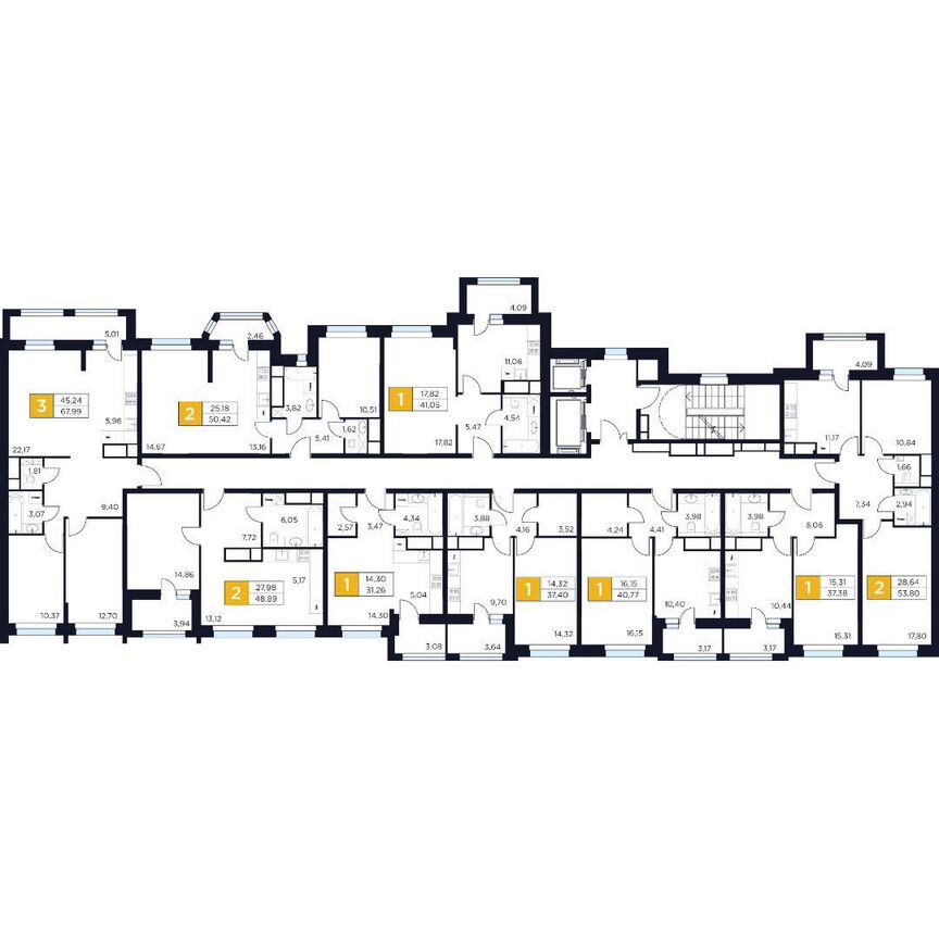 1-к. квартира, 40,8 м², 3/15 эт.