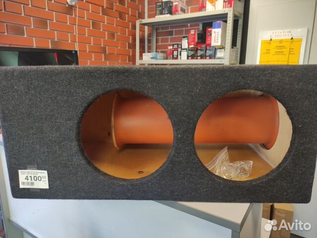 Короб для сабвуфера 2*10 дюймов труба