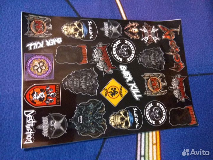 Виниловые наклейки trash metal