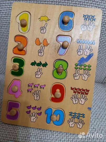 Деревянные пазлы вкладыши