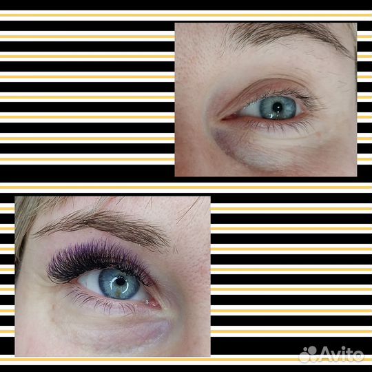 Наращивание ресниц, оформление бровей