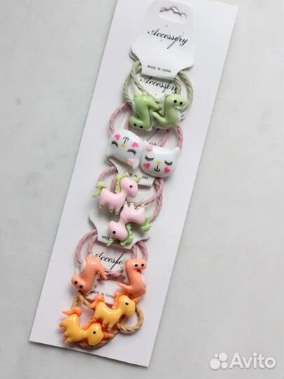 Резиночки для волос детские, набор 10 шт, новые