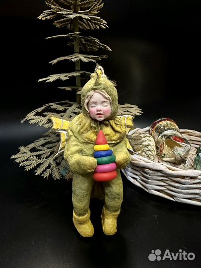 Ватные елочные игрушки СССР