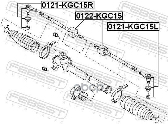 Наконечник рулевой левый (toyota passo KGC10