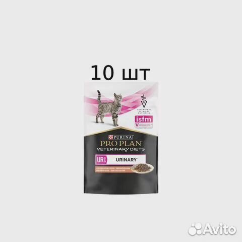 Корм для кошек Urinary 10шт по 85гр курица/лосось