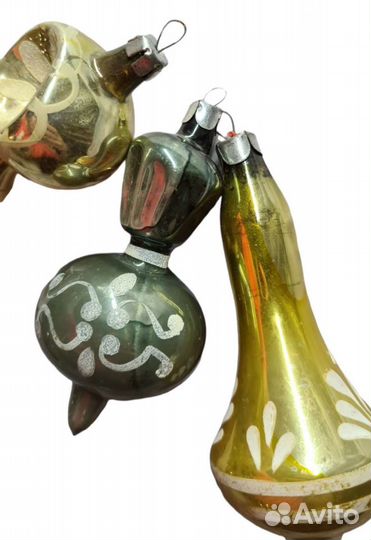 Елочные игрушки СССР Лот колокольчики