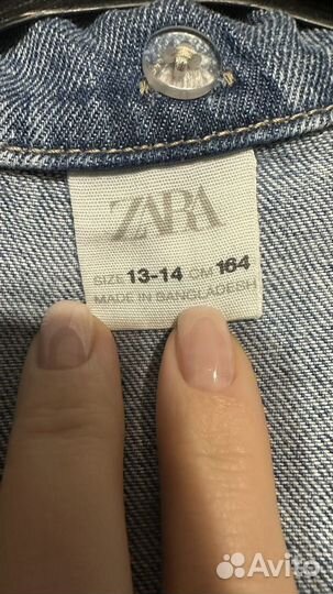 Джинсовка zara сорочка на 13-14 лет