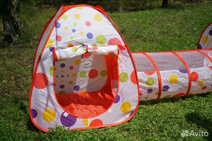 Детская игровая палатка с тоннелем 3в1
