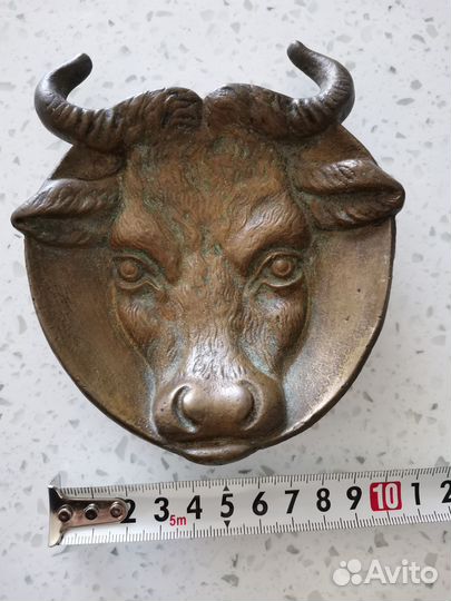 Пепельница бронза бык