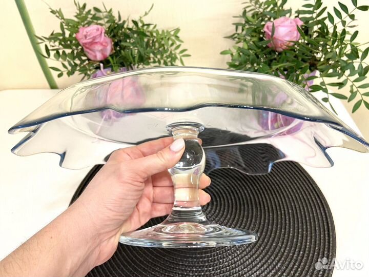 Тортовница на ножке из стекла Икеа