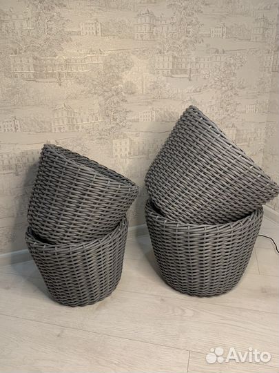 Кашпо из ротанга