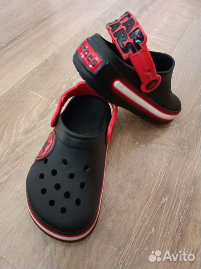 Crocs сабо детские c11 28 р с огоньком