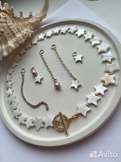 Колье браслет серьги