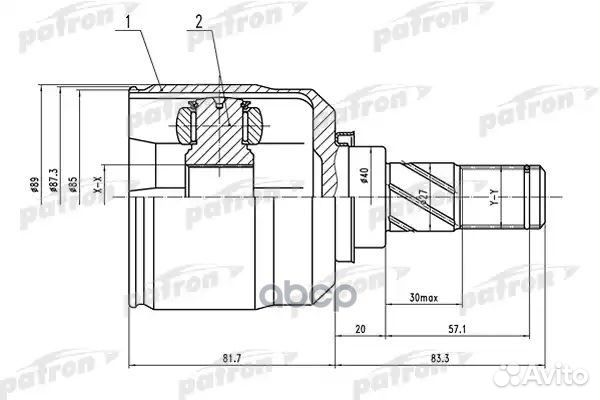Шрус внутр. N16E PCV1546 patron