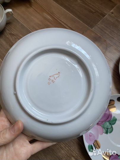 Тарелки Дулево с позолотой