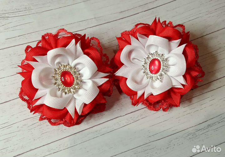 Бантики для волос ручной работы