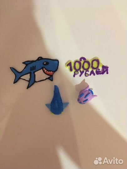 Брелки и фигурки, нарисованы 3д ручкой