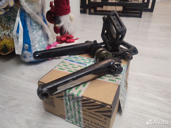 Шатуны, педали, каретка, звезда на бмх