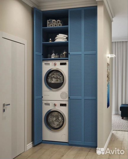 Жалюзийные двери окрашенные на заказ