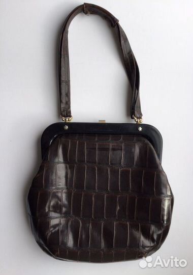 Сумка винтаж под крокодила 1970