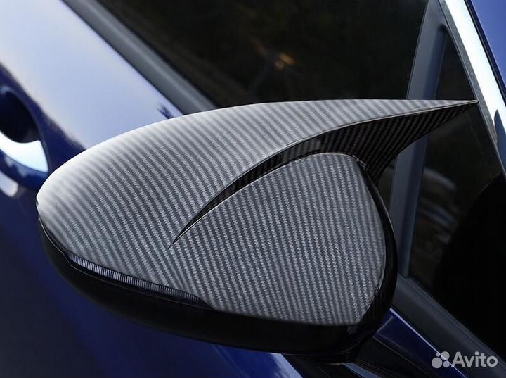 Карбоновые накладки на зеркала Kia K5 BMW-style