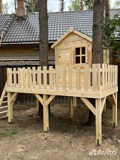 Детский деревянный домик для детей