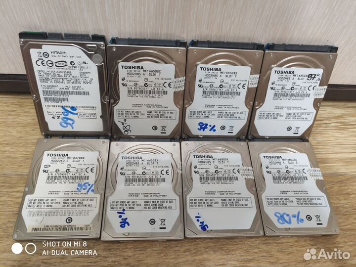 Жесткий диск 160гб 2.5д здоровье 80-99%