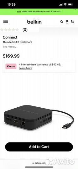 Док станция belkin thunderbolt 3 dock core