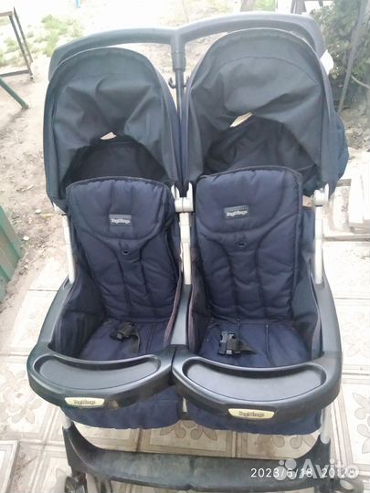 Прогулочная коляска peg perego для двойни