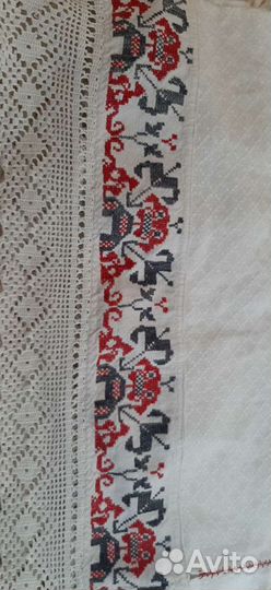 Скатерть домотканое полотно вышивка